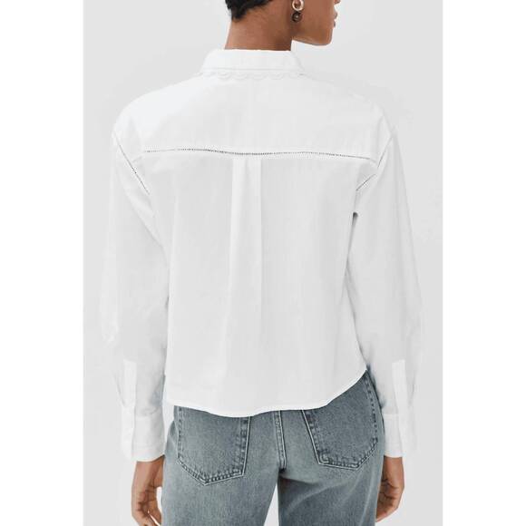 NEW ULLA JOHNSON samira blouse in cowrie